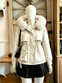 Classic Vintage American Faux Fur Hooded Womens Autumn Winter Warm Long Sleeve Jacket Casual Street Daily Chic Fashion Outerwear