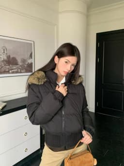 Korean Fashion Cotton padded Jacket Harajuku Casual Outerwear Tops Women Faux Fur Collar Parkas Coats Y2K American Vintage Daily