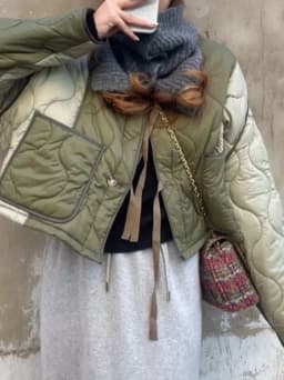 Korean Retro Patchwork Diamond Grid V-neck Cotton Jacket Women's New Winter Fashion Small Size Matching Cotton Clothes