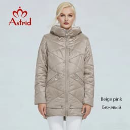 2022 Astrid winter jacket women Contrast color Waterproof fabric with cap design thick cotton clothing warm women parka AM-2090