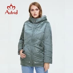 2022 Astrid winter jacket women Contrast color Waterproof fabric with cap design thick cotton clothing warm women parka AM-2090