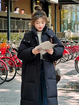Vielleicht 2025 Korean Jacket Women Winter X-long Parkas Solid Hooded Thicken Warm Female Snow Wear Coat Padded Loose Clothes