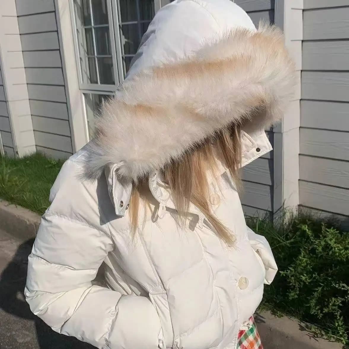 American Vintage Parkas Women Retro Subculture Faux Fur Jackets Oversized Warm Long Sleeve Outerwear Harajuku Casual Streetwear