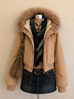 2026 American Vintage Cotton‑padded Jacket Autumn Women Faux Fur Parkas Coats Y2K Korean Fashion Warm Casual Outwear Tops