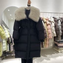 Women Winter Long Parka Jacket Faux Fur Collar Cotton Padded Coat Korean Style Warm Y2K Vintage Casual Streetwear Outerwear