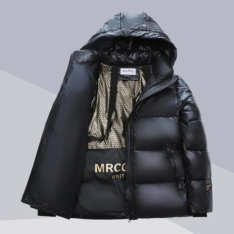 Women's Short Thickened Winter down Cotton Jacket Black Gold Anti-Cold Large Size Couple's Fashionable Korean Style Coat