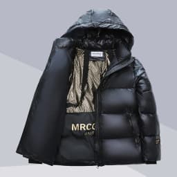 Women's Short Thickened Winter down Cotton Jacket Black Gold Anti-Cold Large Size Couple's Fashionable Korean Style Coat
