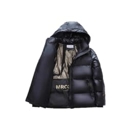Women's Short Thickened Winter down Cotton Jacket Black Gold Anti-Cold Large Size Couple's Fashionable Korean Style Coat
