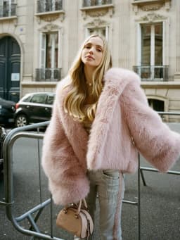 Winter Thick Pink Faux Fur Jacket Women Fashion Casual Hooded Full Sleeve High Quality Luxury Loose Coat Winter Lady Overcoat