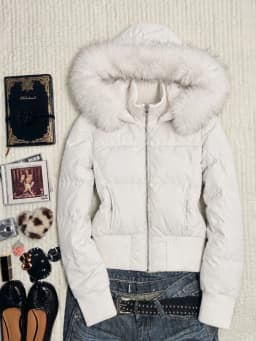 Korean Fashion Women Faux Fur Collar Parkas Coats Y2K American Vintage Cotton‑padded Jacket Harajuku Casual Outerwear Tops
