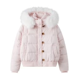 2026 Korean Fashion Women Winter Faux Fur Collar Parka Warm Cotton Padded Jacket Y2K Vintage Casual Streetwear Outerwear Coat