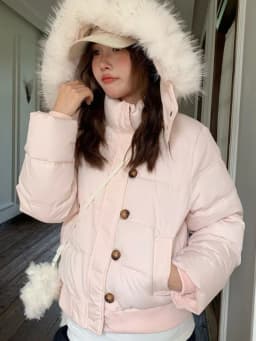 2026 Korean Fashion Women Winter Faux Fur Collar Parka Warm Cotton Padded Jacket Y2K Vintage Casual Streetwear Outerwear Coat