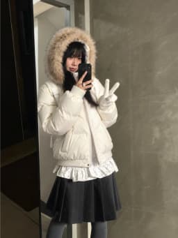 2026 Korean Fashion Women Faux Fur Collar Winter Jacket Warm Cotton Padded Coat Y2K Vintage Casual Parka Streetwear Outerwear