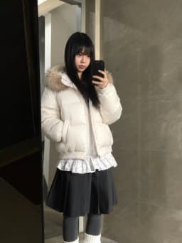 2026 Korean Fashion Women Faux Fur Collar Winter Jacket Warm Cotton Padded Coat Y2K Vintage Casual Parka Streetwear Outerwear