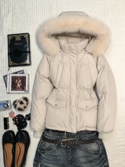 Korean Fashion Faux Fur Parkas Jackets Womens Y2K American Vintage Cotton‑padded Coats Autumn Retro Warm Casual Outwear Tops