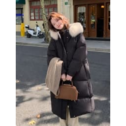 Winter Ladies Long Parka Jacket Faux Fur Collar Cotton Padded Warm Coat Vintage Korean Casual Street Outerwear For Women