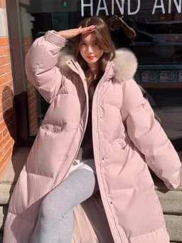 Winter Ladies Long Parka Jacket Faux Fur Collar Cotton Padded Warm Coat Vintage Korean Casual Street Outerwear For Women