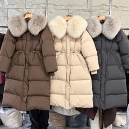 Y2K Korean Style Women Long Faux Fur Collar Parkas 2026 Winter Warm Thicken Cotton Padded Overcoat Fashion Casual Jackets