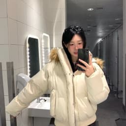 Winter 2026 Korean Style Women Faux Fur Collar Hooded Coat Warm Cotton Padded Jacket Y2K Vintage Casual Parka Outerwear Tops