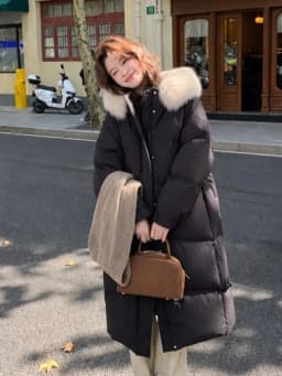 2026 Y2K Vintage Korean Long Winter Outerwear For Women Faux Fur Collar Warm Overcoat Casual Atmosphere Parka Jacket
