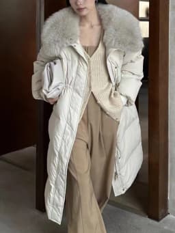 2026 Winter Women Warm Long Cotton Padded Parkas Faux Fur Collar Jacket Vintage Y2K Korean Fashion Overcoat Outerwear