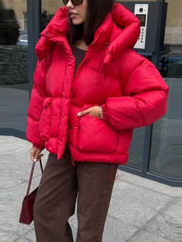 Solid Color Hooded Padded Coats Women Loose Zipper Single-breasted Pockets Thicken Jackets 2026 New Ladies Winter Casual Outwear