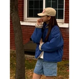Korean Style Fashionable Double-Sided Wear Lamb Fur Short Cotton Jacket Women's Small Size Trendy Anti-Aging Versatile Warm O...