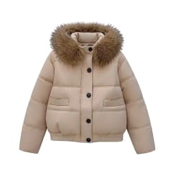 Autumn Winter 2026 New Women's Cotton Padded Jacket Fur Collar Zipper Warm Thicken Coat  Hooded Parkas Jacket Female Outwears