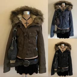 American Vintage Y2K Women Faux Fur Parka Retro Cotton‑padded Jacket Korean Fashion Warm Winter Casual Outerwear Coats 2026