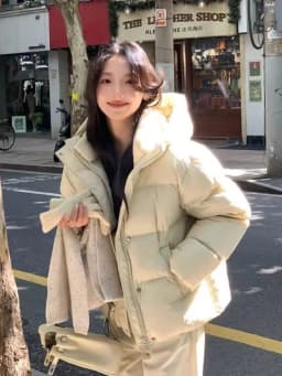 Winter 2026 Korean Fashion Women Faux Fur Collar Hooded Jackets Warm Cotton Padded Parka Y2K Vintage Casual Outerwear Coat Chic