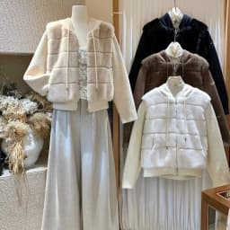 Women's Soft Faux Fur Knitted Jacket Autumn Winter New Style Pure Desire Style Splicing Design Long Sleeve Cotton Coat