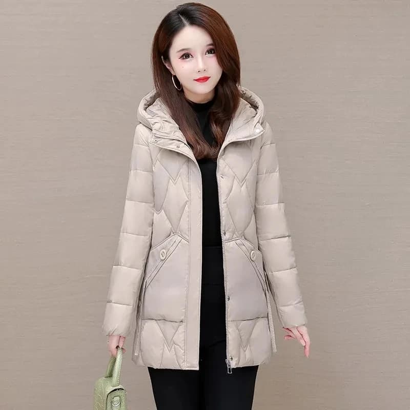 2025 Winter Women Jacket Warm Parkas Female Thicken Coat Cotton Padded Long Hooded Outwear Casual Loose Women Snow Parka Jackets