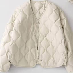 Lightweight Padded Cotton Jacket Women's Fashionable Loose Layered Thick Warm No Collar Cotton Outerwear Winter 2025