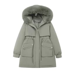 2026 Winter Women fleece Jacket Cotton Padded Jacket Thick Parka Fur Collar Mid Long Coat Warm Hooded Snow Wear Female Outerwear