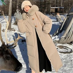 Parkas Women Knee Length Coats Hooded Zipper Jackets Full Sleeve Thick Warm Y2k Streetwear Jacket Work Coat Autumn Winter 2026
