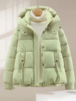 Winter Thickened Women's down Cotton Jacket Bread Style Warmth Fashion Simple Design Short Outerwear Korean Loose Fit Zipper