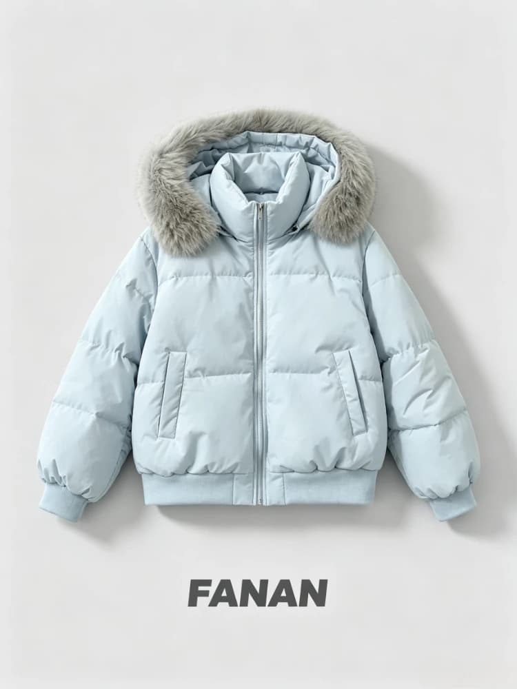 2026 Vintage Y2K Women Faux Fur Hooded Jacket Korean Fashion Winter Warm Loose Cotton Padded Parka Casual Daily Outerwear Coat