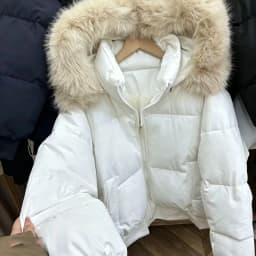 2026 Vintage Y2K Women Faux Fur Hooded Jacket Korean Fashion Winter Warm Loose Cotton Padded Parka Casual Daily Outerwear Coat