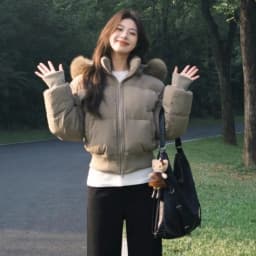 Women's Hooded Long Sleeve Waist-Cinched Puffer Jacket Cotton Y2K Winter 2000S Warm Aesthetic Retro Top Cotton Jacket Clothing