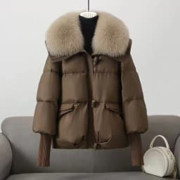 Women Winter Parka Coat 2025 Casual Korean Fashion Female Outerwear Thicken Big Fur Collar Puffer Coat Ladies Down Cotton Jacket