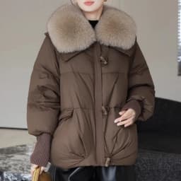 Women Winter Parka Coat 2025 Casual Korean Fashion Female Outerwear Thicken Big Fur Collar Puffer Coat Ladies Down Cotton Jacket