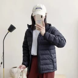 Winter 2026 New Hooded Warm Cotton Padded Coat Female Thin Down Jacket Women Parkas Fashion Simple Outwear Temperament Overwear