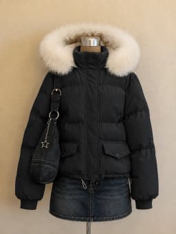 Y2K American Vintage Women Faux Fur Parkas 2026 Fall Korean Fashion Warm Cotton‑padded Coats Casual Outerwear Jackets Tops