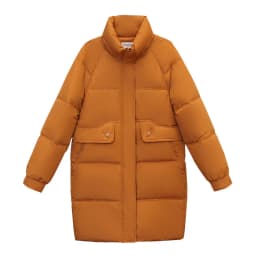 Fashionable Winter Women's down Cotton Jacket Mid-Length Hooded Thickened Long Sleeve Color Bread Coat Outerwear