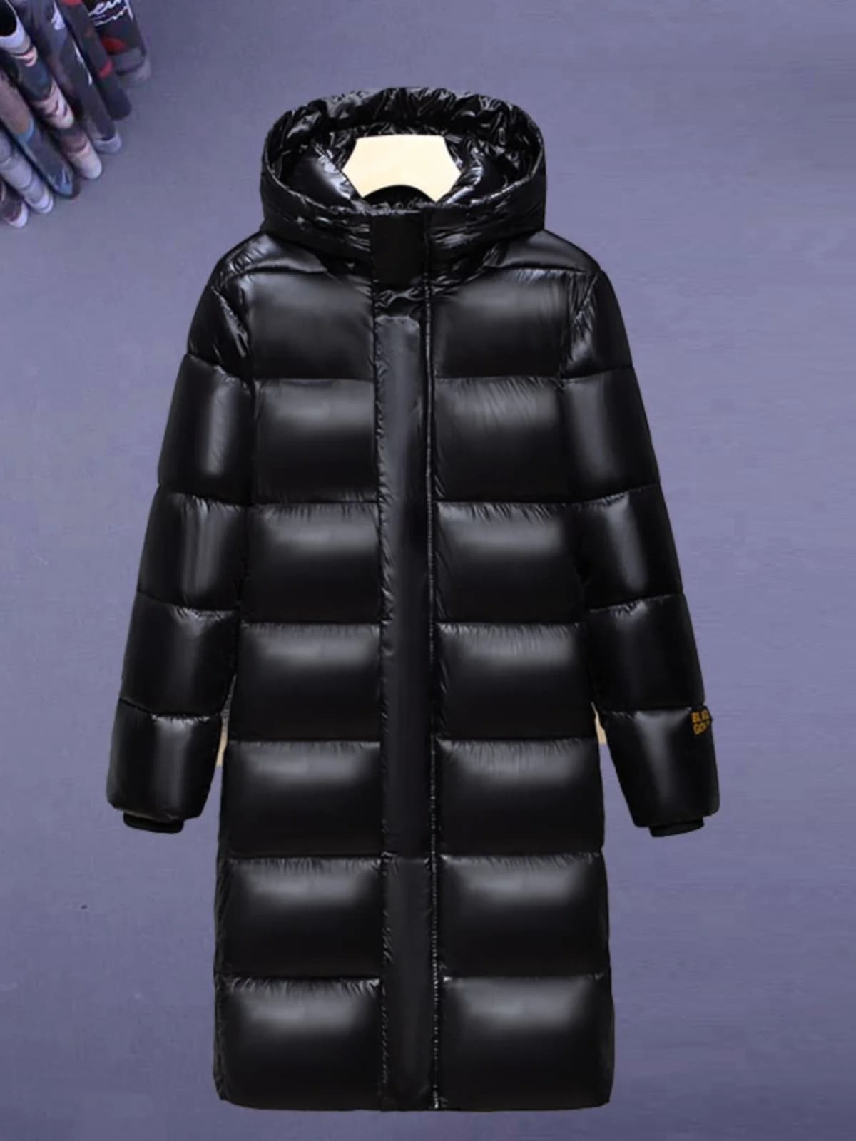 Ultra-Thick down Cotton Jacket Hooded Long Over-Knee Extreme Cold Couples Style Women's Fashion Commute Korean Version