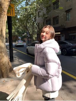 2026 Korean Fashion Women Casual Vintage Jacket Faux Fur Collar Winter Warm Cotton Padded Parka Coat Street Outfit