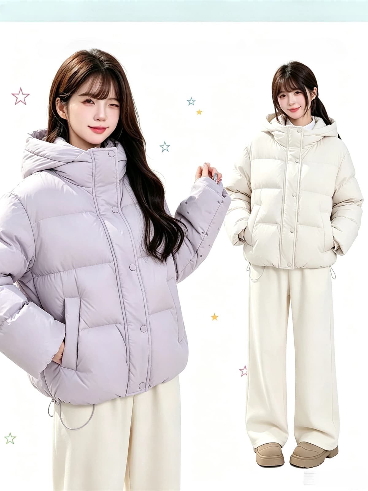 2026 Korean Fashion Women Casual Vintage Jacket Faux Fur Collar Winter Warm Cotton Padded Parka Coat Street Outfit
