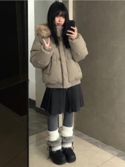 2026 Women Faux Fur Collar Turtleneck Jacket Winter Warm Cotton Padded Parka Korean Fashion Y2K Vintage Casual Outerwear Coat