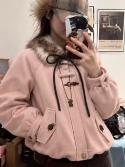 Winter Y2K Vintage Ladies Faux Fur Parka Coat Korean Fashion Cotton‑padded Jacket Warm Daily Casual Outdoor Outer Garment Top