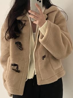 Short Women's Jacket Lamb Velvet Fur Leather Integrated Loose Cotton Coat Trendy Commute Style Button Closure Color
